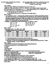 Đề chọn học sinh giỏi lớp 11 năm học 2016 - 2017 môn thi Hóa Học